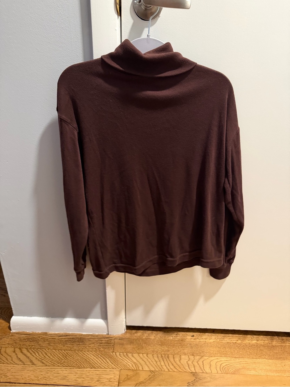 Women's Brown Long Sleeve Turtleneck